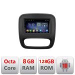 Navigatie Renault Trafic 2014-2017 F-rt09 Octa Core cu Android Radio Bluetooth Internet GPS WIFI DSP 8+128GB 4G CarStore Technology