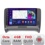 Navigatie Audi TT 2004-2011 Quad Core B-078 Android Ecran QLED octa core 4+64 carplay android auto KIT-078+EDT-E309V3 CarStore Technology