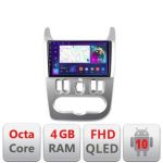 Navigatie Dacia Duster 2010-2012 B-099 Android Ecran QLED octa core 4+64 carplay android auto KIT-099+EDT-E309V3 CarStore Technology