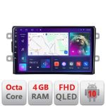 Navigatie Dacia dupa 2012 B-Dacia Android Ecran QLED octa core 4+64 carplay android auto KIT-Dacia+EDT-E309V3 CarStore Technology