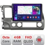 Navigatie Honda Civic Sedan B-044 Android Ecran QLED octa core 4+64 carplay android auto KIT-044+EDT-E310V3 CarStore Technology