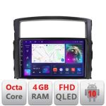Navigatie Mitsubishi Pajero B-452 Android Ecran QLED octa core 4+64 carplay android auto KIT-452+EDT-E309V3 CarStore Technology