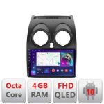 Navigatie Nissan Qashqai B-499 Android Ecran QLED octa core 4+64 carplay android auto KIT-499+EDT-E309V3 CarStore Technology