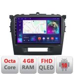 Navigatie Suzuki Grand Vitara 2016- B-2265 Android Ecran QLED octa core 4+64 carplay android auto KIT-2265+EDT-E309V3 CarStore Technology