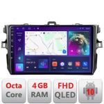 Navigatie Toyota Corolla B-063 Android Ecran QLED octa core 4+64 carplay android auto KIT-063+EDT-E309V3 CarStore Technology