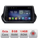 Navigatie Peugeot 2008 2020- Android radio gps internet Octa Core 8+128 LTE Kit-209-2020+EDT-E609 CarStore Technology