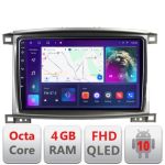 Navigatie Toyota Land Cruiser L100 2002-2008 B-L100 Android Ecran QLED octa core 4+64 carplay android auto KIT-l100+EDT-E309V3 CarStore Technology