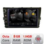 Navigatie VW masini dupa 2018 Android Octa Core Qualcomm 2K Qled 8+128 DTS DSP 360 4G Optical CarStore Technology