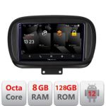 Navigatie Fiat 500 2014- 5960Pro-539 Android Octa Core Qualcomm 2K Qled 8+128 DTS DSP 360 4G Optical CarStore Technology