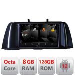 Navigatie Seria 5 F10 2010-2012 CIC Android Octa Core Qualcomm 2K Qled 8+128 DTS DSP 360 4G Optical CarStore Technology