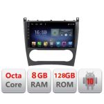 Navigatie Mercedes C Class W203 facelift F-093 Octa Core cu Android Radio Bluetooth Internet GPS WIFI DSP 8+128GB 4G CarStore Technology