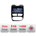 Navigatie Renault Clio 4 V1 F-467 Octa Core cu Android Radio Bluetooth Internet GPS WIFI DSP 8+128GB 4G CarStore Technology