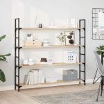 Rafturi suspendate 3 buc. 160x20x2cm lemn masiv acacia netratat GartenMobel Dekor