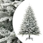 Brad de Crăciun artificial cu zăpadă, verde, 150 cm, PVC & PE GartenMobel Dekor