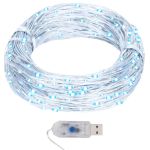 vidalXL Instalație luminoasă 400 micro LED-uri alb rece 8 funcții 40 m GartenMobel Dekor