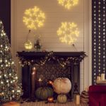 Figurină Fulg de Zăpadă de Crăciun LED 2 buc. alb cald 38x37 cm GartenMobel Dekor