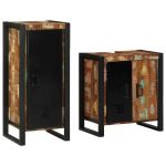 Set de mobilier pentru baie cu raft cu ușă Lemn masiv reciclat GartenMobel Dekor