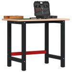 Banc de lucru 100x60x81,5 cm lemn masiv fag, dreptunghiular GartenMobel Dekor
