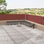 Copertină laterală retractabilă, maro, 117x1200 cm GartenMobel Dekor