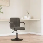 Scaun de bucătărie, gri închis, catifea GartenMobel Dekor