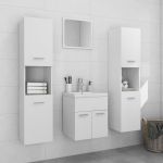 Set mobilier de baie, alb, lemn prelucrat GartenMobel Dekor