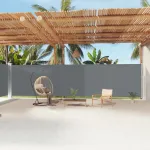 Copertină laterală retractabilă, antracit, 200x1200 cm GartenMobel Dekor