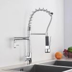 Baterie Bucatarie cu Dus Extractibil, Inox si Alama Crom, YD/201 ModernLight Concept