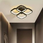 Lustra LED VERTEX Tesser 36W, 4 Patrate, lumina Rece/Calda/Neutra, Negru ModernLight Concept