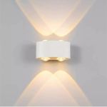 Fantas Aplica LED de Exterior si Interior, 4 Surse x 1W, IP65, Metalic, Alb, 3000K ModernLight Concept