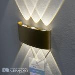 Fantas Aplica LED de Exterior si Interior, 6 Surse x 1W, IP65, Metalic, Auriu, 3000K ModernLight Concept