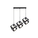 Lustra Forma Cub, STRUKTUR Linear Trio, 3x E27, Negru, Metal ModernLight Concept