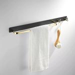 Suport Prosop si Accesorii Baie Negru Auriu GJ621 ModernLight Concept