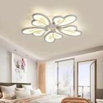 Lustra LED cu telecomanda BLOSSOM 69W, 5 Petale, lumina Rece/Calda/Neutra, Dimabila, Alb ModernLight Concept