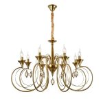 Candelabru Cristal Frederick 8xE14, Diametru 52cm, Auriu, Inaltime Reglabila ModernLight Concept