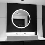 Oglinda LED Rotunda, 70cm, Elysee MotionGlow Marcello, Sistem Dezaburire, Ceas & Termometru, Dimabila ModernLight Concept