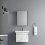 Set Mobilier pentru Baie 61x48cm 3 Piese Alb ModernLight Concept