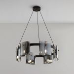 Candelabru Modern, REQUIEM Largo, 6xG9, Diametru 60cm, Negru, Inaltime Reglabila ModernLight Concept