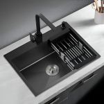 Chiuveta Bucatarie Inox 75x40x21 cm Negru Grafit ModernLight Concept