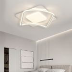 Lustra LED cu telecomanda MODERNO 106W, 2 Patrate, lumina Rece/Calda/Neutra, Dimabila, Alb ModernLight Concept
