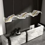 Lustra LED suspendata AMI 80W, Liniara, lumina Rece/Calda/Neutra, Auriu, Inaltime Reglabila ModernLight Concept