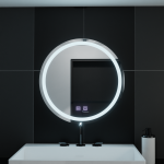 Oglinda LED Rotunda, 60cm, Sfera Touch, Sistem Dezaburire, Dimabila ModernLight Concept
