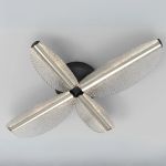 Lustra LED cu Telecomanda TULLIO 35W, 4 Petale, lumina Rece/Calda/Neutra, Dimabila, Negru ModernLight Concept