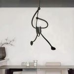 Lustra MODERNA, tip Pendul, FUNTASIA, Figurina, 1xE27, Inaltime Reglabila, Negru ModernLight Concept