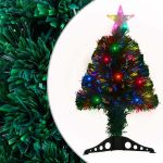 Brad de Crăciun pre-iluminat cu suport, 64 cm, fibră optică GartenMobel Dekor