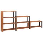 Raft pentru cărți 3 pcs Maro 80 x 30 x 110 cm GartenMobel Dekor
