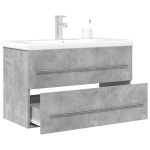 Set mobilier de baie, 2 piese, gri beton, lemn compozit GartenMobel Dekor