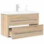 Set mobilier de baie, 2 piese, stejar sonoma, lemn prelucrat GartenMobel Dekor