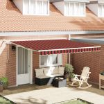 Cortina Retractabilă Manual Antracit 350 x 250 cm GartenMobel Dekor