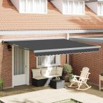 Cortina Retractabilă Manual Antracit 400 × 300 cm GartenMobel Dekor
