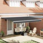 Cortina Retractabilă Manual Antracit 450 × 300 cm GartenMobel Dekor